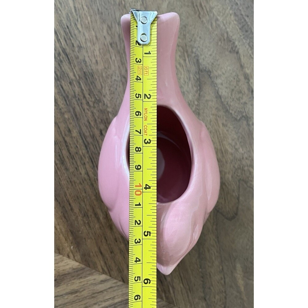VTG Style Bubblegum Pink Bird Succulent Planter Coquette Farmhouse Bird Lovers - Picture 8 of 10